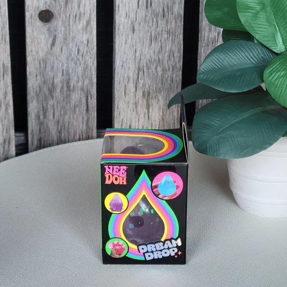 Nee Doh Dream Drop Squishy Toy - Purple Sparkle - Picture 3 of 6